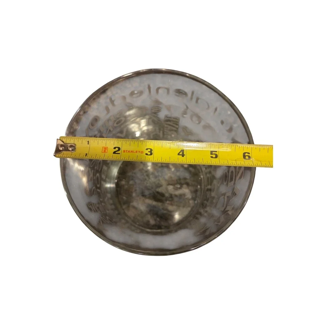 Inspirational‎ Etched Glass Cylinder Vase Candle Holder Kind Brave Strong 7.5x6